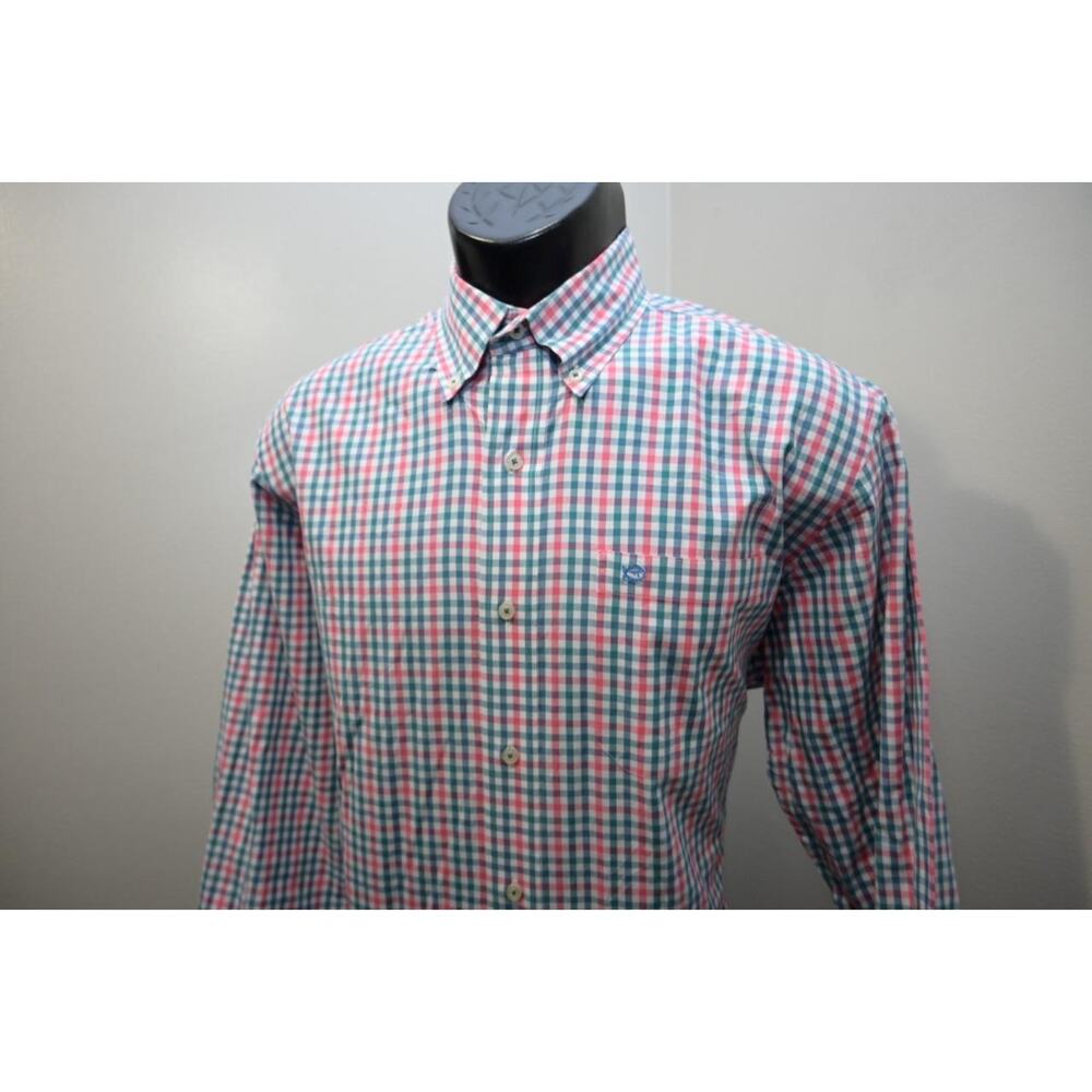 Southern Tide SkipJack Dress Shirt Plaid Front Pocket Mens Sz Medium
